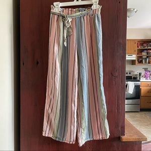 Adorable Wide Legged Striped Pants, Girls Sz 6x - WORN ONCE!!